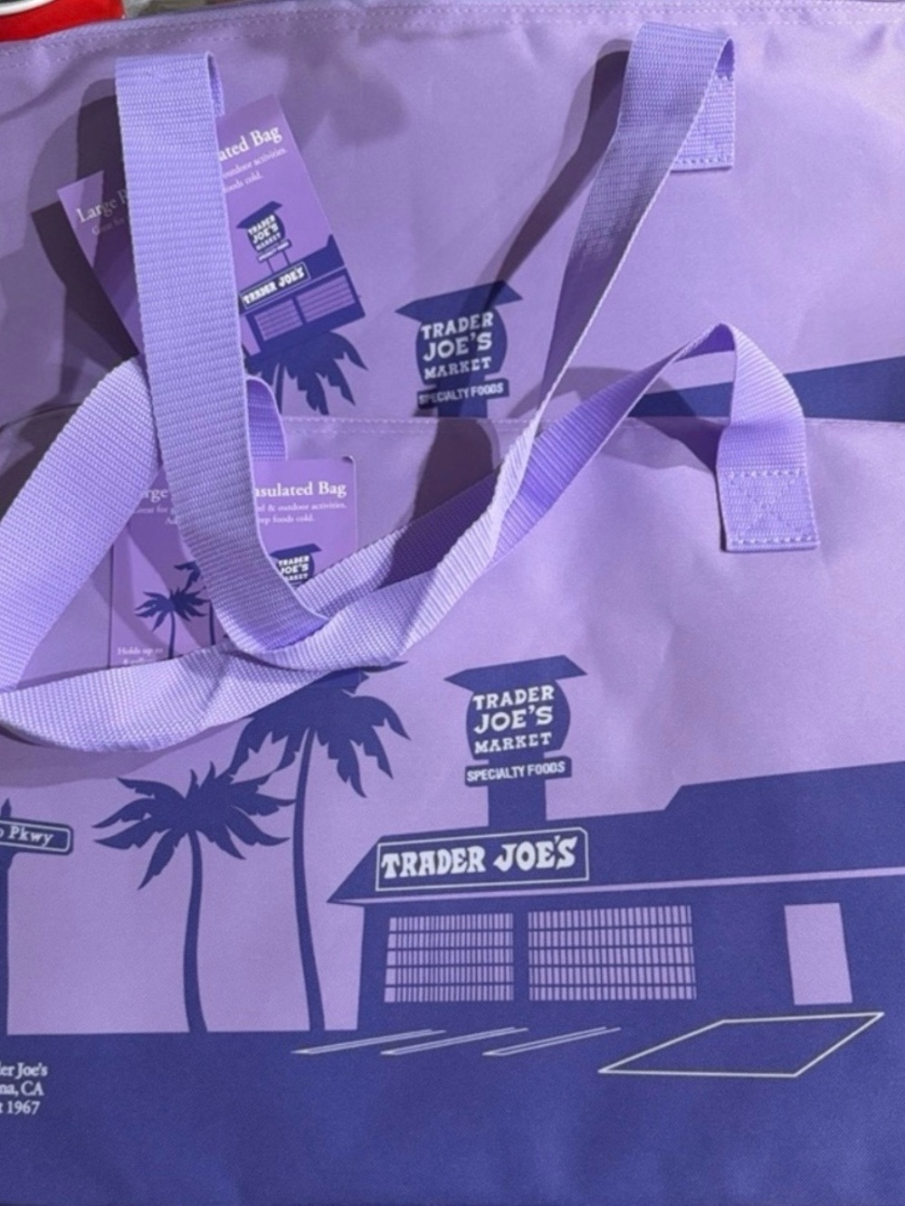 Brand New Trader Joe's Lavender Market Tote Bag